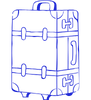 Imagen de una maleta azul con fondo transparente que representa una escapada de fin de semana